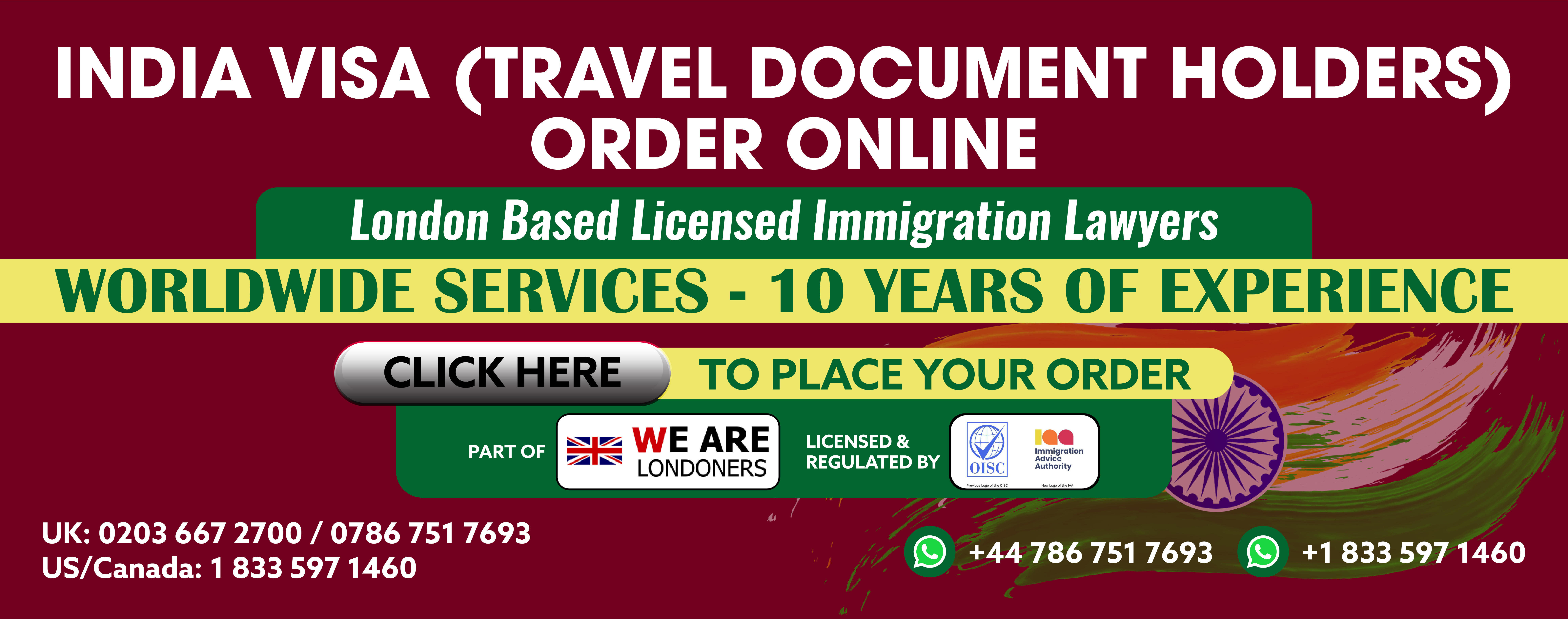 India Visa for Travel Document